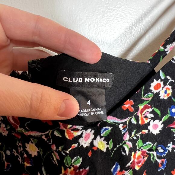 Club Monaco Suukyi Dress Tiered Midi Floral Dress LAST CALL - Picture 4 of 8